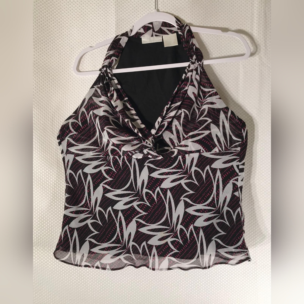 Black and White Halter Top